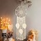 Boho Wall Decor Large Macrame Wall Hanging with 3 Woven Leaves Tassels (14-3 Leaves Tassels-beige)